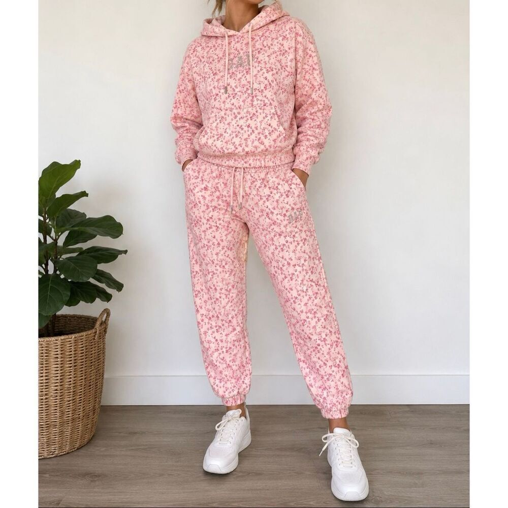 GAP x LoveShackFancy Floral Lounge Set XXS XS Pink Coquette Cottagecore